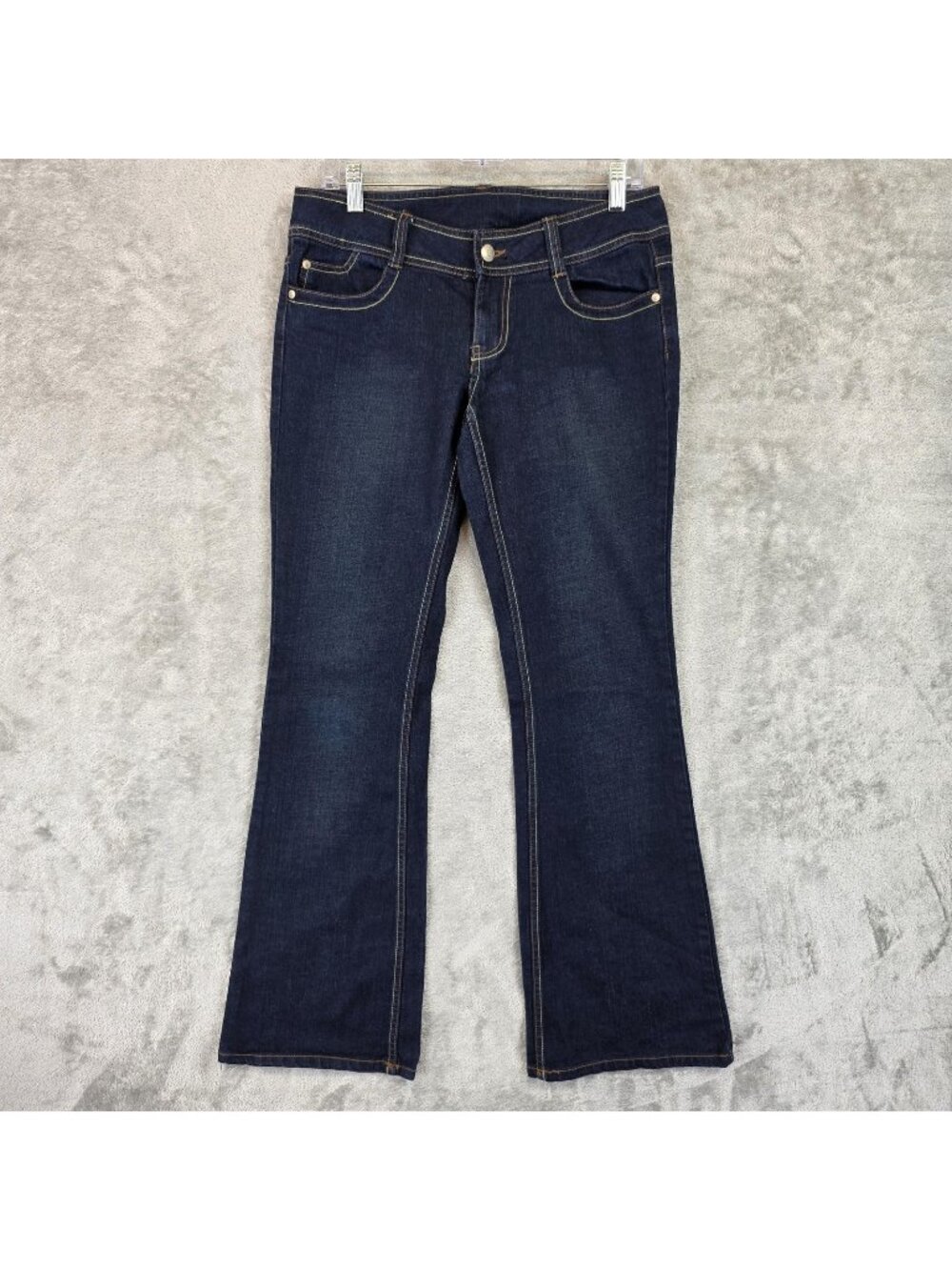 Ellemenno Bootcut Jeans Juniors 9 Blue Dark Wash Low Rise Stretch Y2K Denim